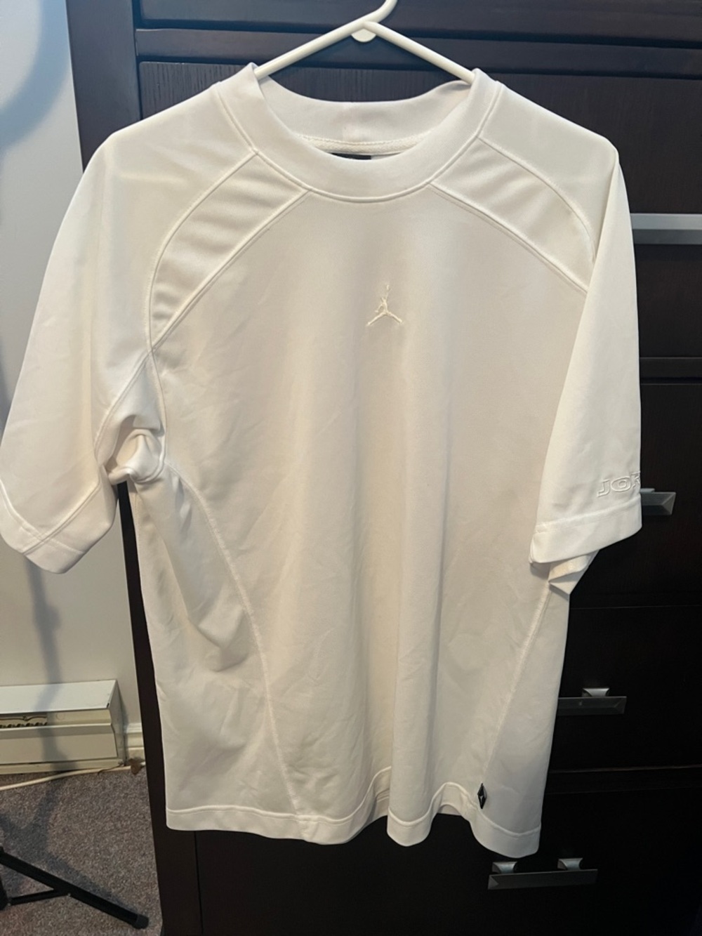 Jordan White Short-Sleeve Crew Sweatshirt